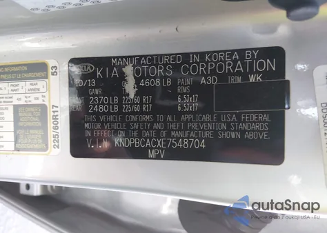 2014 Kia Sportage Lx z USA, uszkodzony, nr VIN KNDPBCACXE7548704